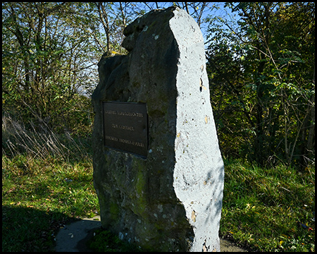 Ein Gedenkstein für verunglückte Bergleute.